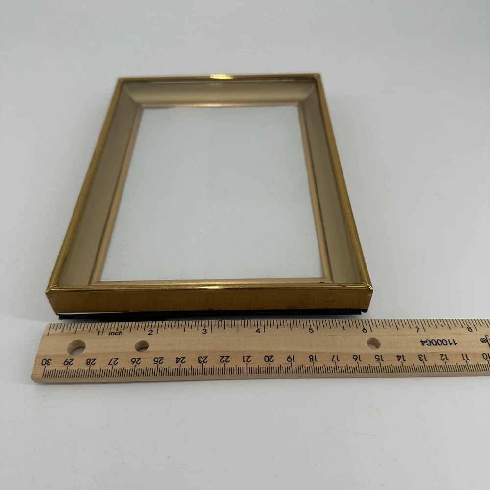 Vintage Gold Metal Brass Picture Frame‎ 5x7 - Tabletop Display MCM